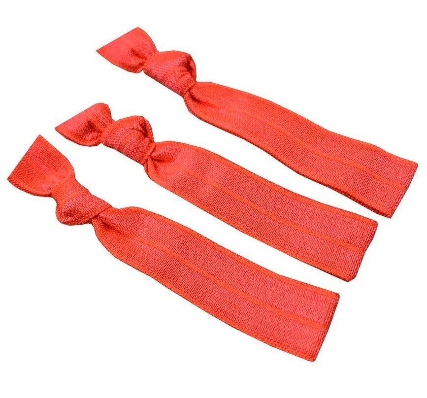 Armbanden/haarelastiekjes oranje 3 stuks