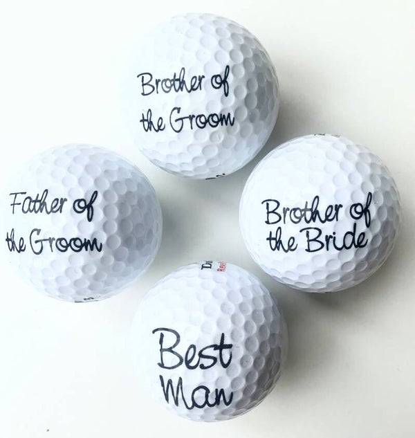 Golfbal met diverse teksten