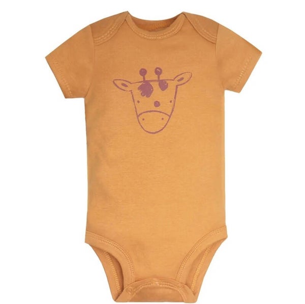 Baby rompertje Giraf natural met bruine opdruk