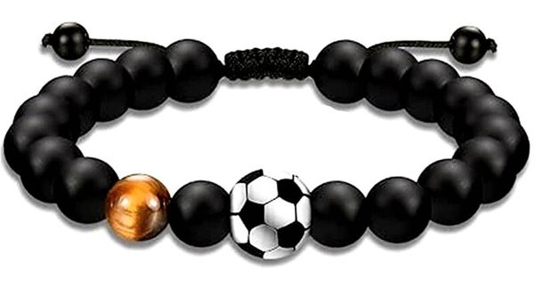 Armband voetbal met gelukskralen
