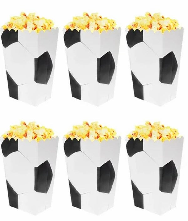 6 popcorn bakjes voetbal