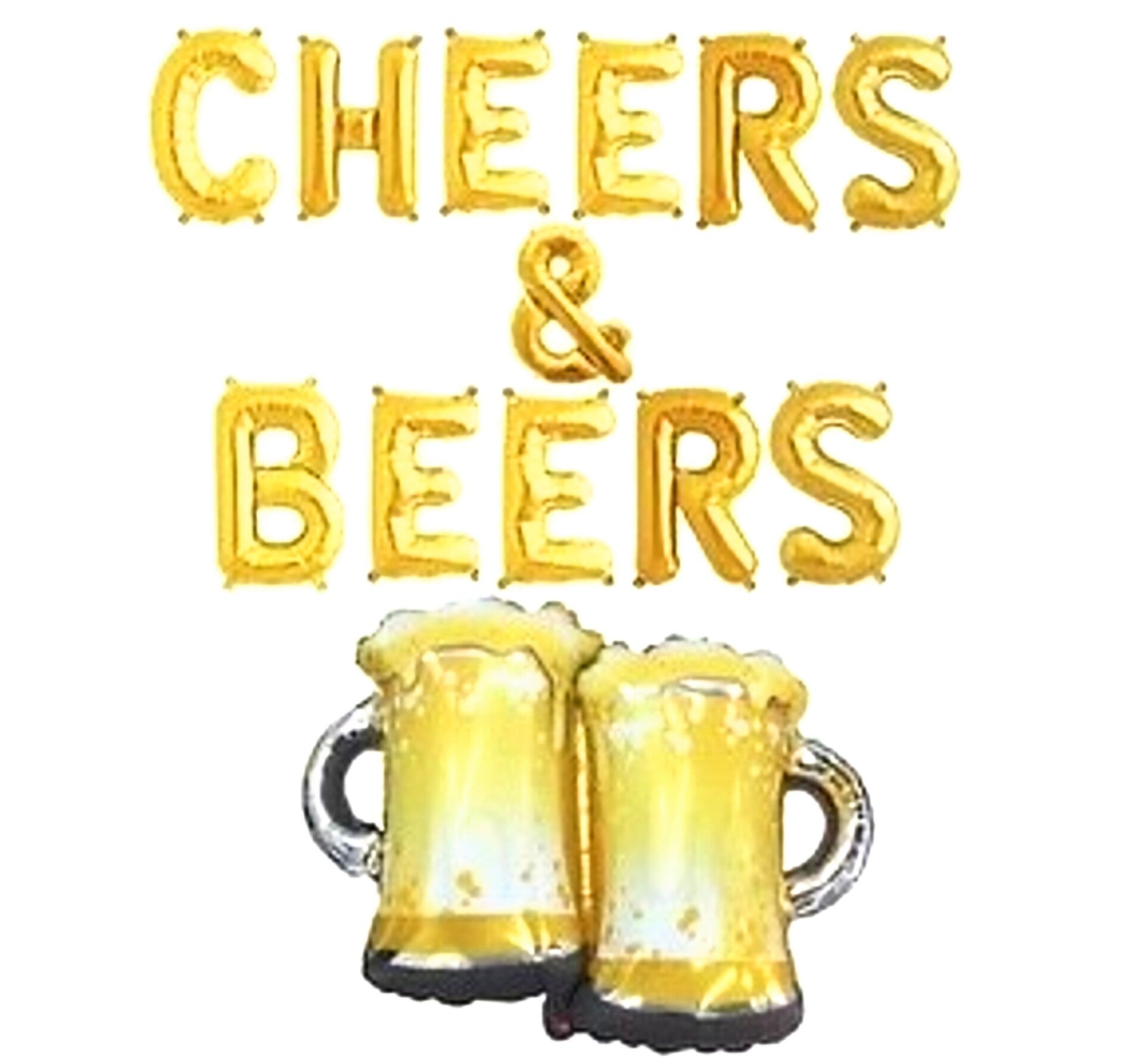 Cheers & Beers folie ballonnen set goud