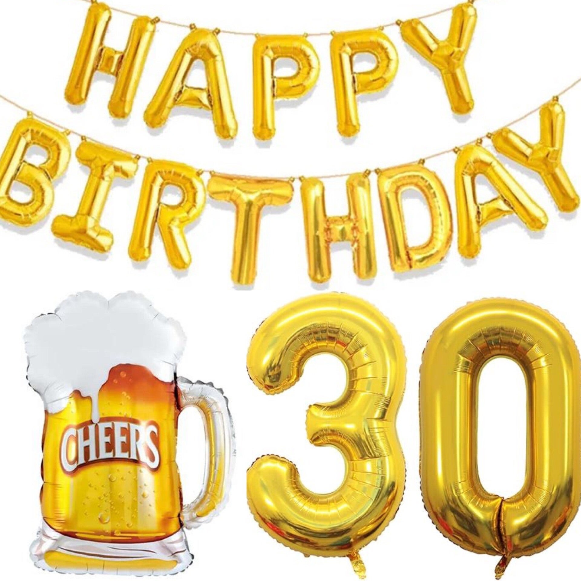 Cheers to 30 Years folie ballonnen set