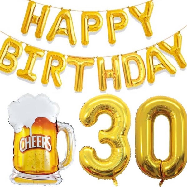 Cheers to 30 Years folie ballonnen set