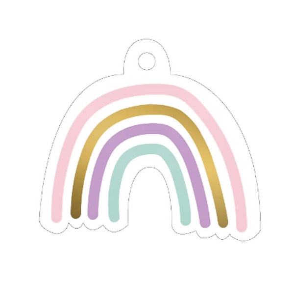 Cadeaulabel Regenboog 10 stuks