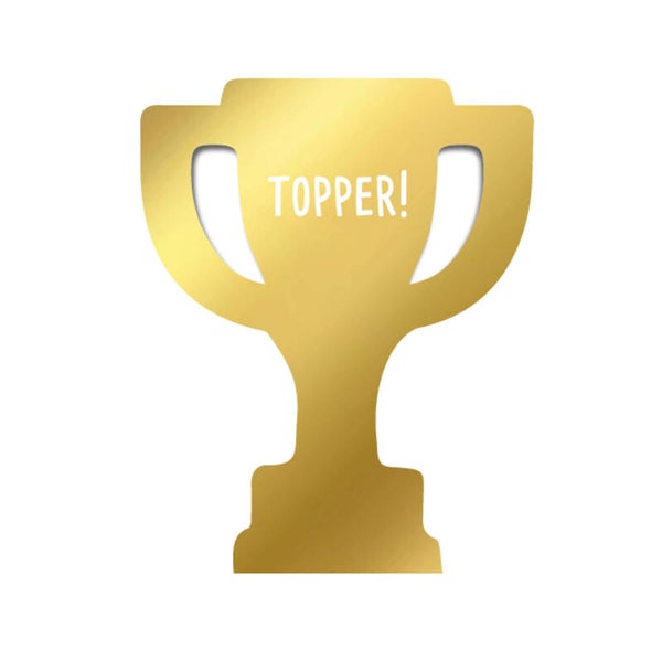 Cadeaulabel Beker Topper 10 stuks