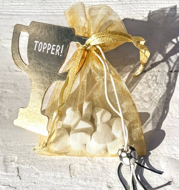 Bedankje/traktatie Voetbal Topper