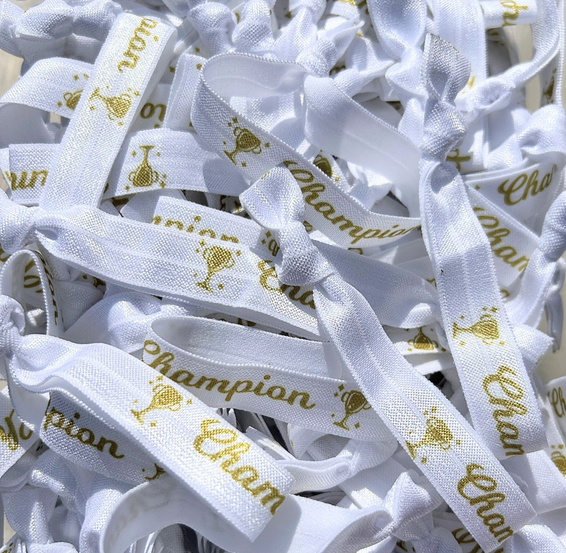 Elastische armband/haarelastiek Champion