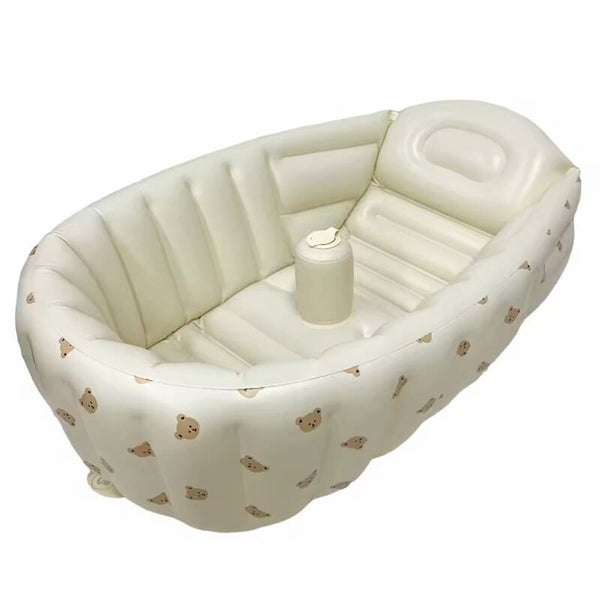Opblaasbaar baby bad/zwembad met zit steun