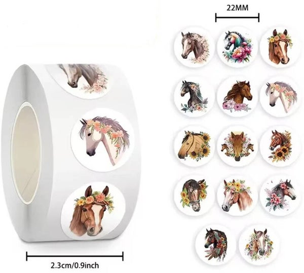 Paarden stickers op rol