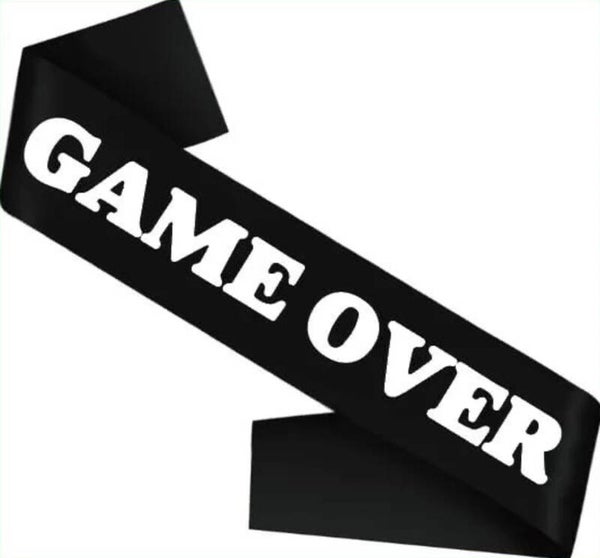 Sjerp Game Over zwart met witte letters