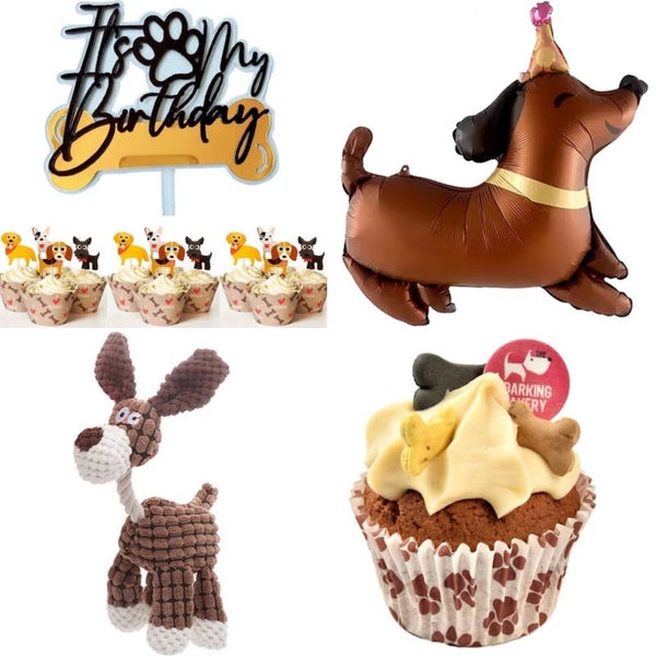 Cadeau en decoratie pakket Happy Dog