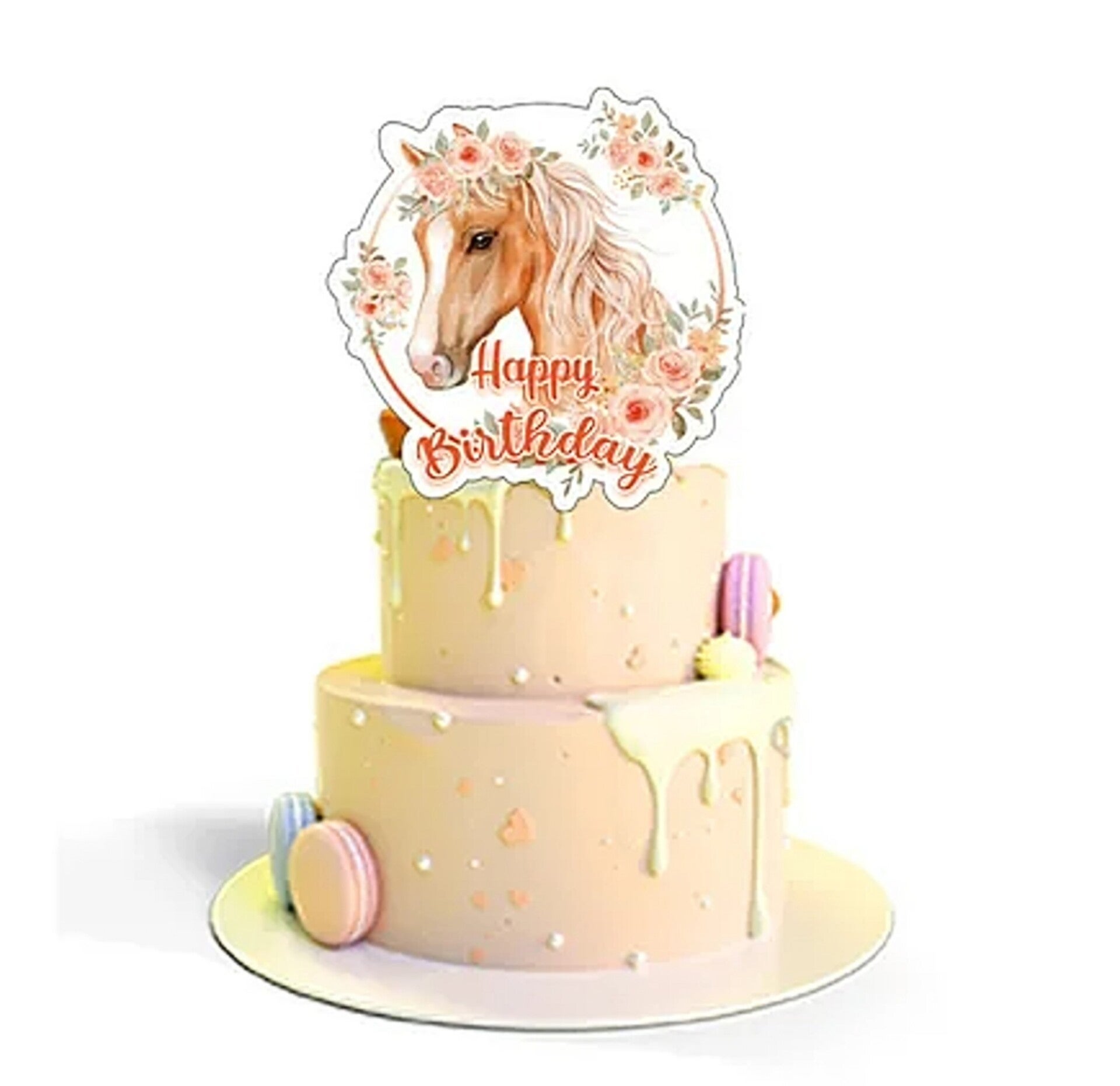 Paarden party taart topper Sweet Horse