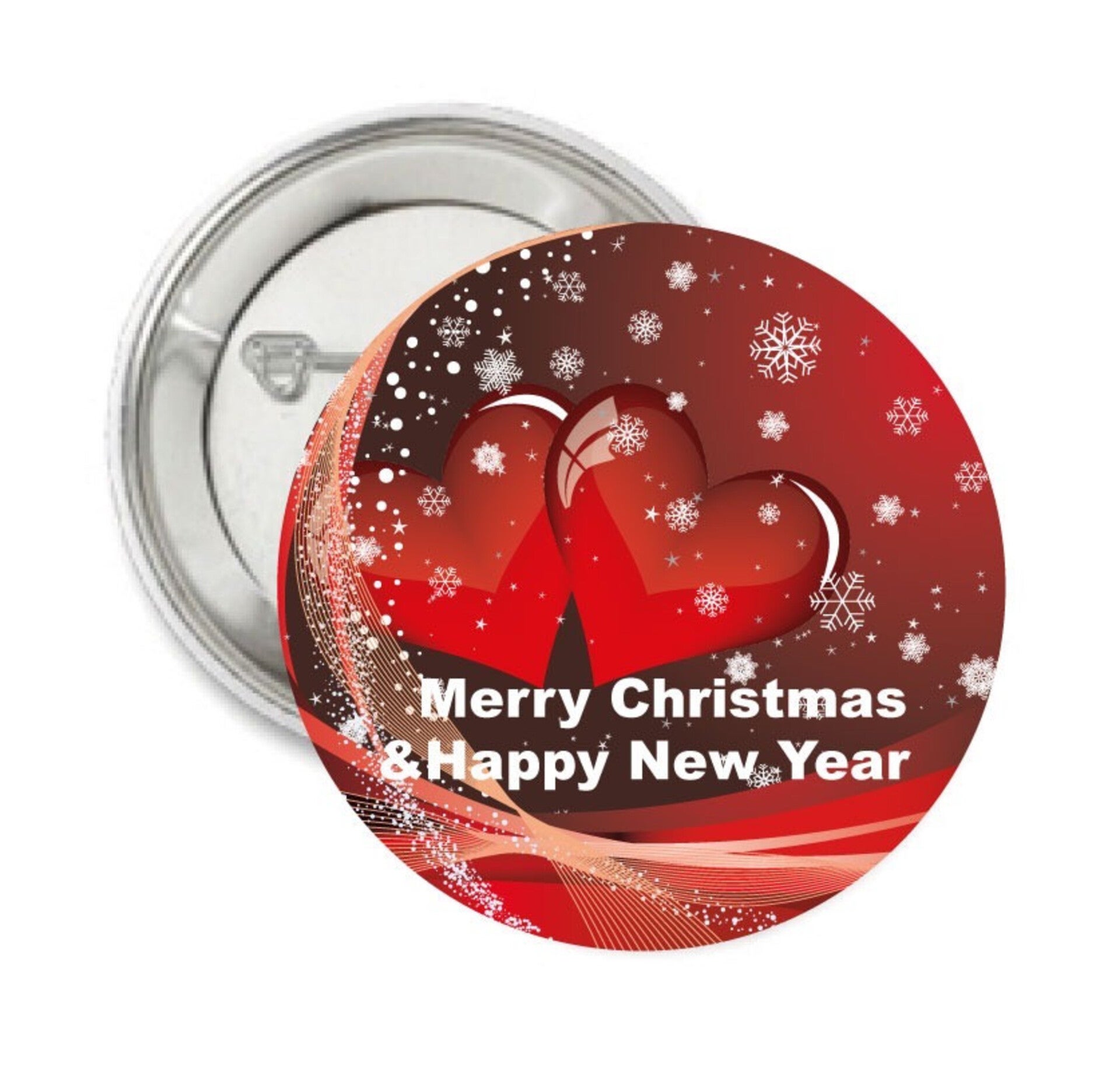 Button of (kleding)magneet Merry Christmas & Happy New Year