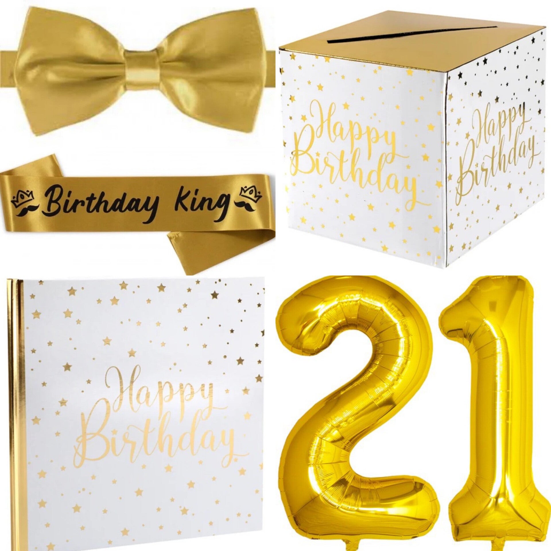 Happy 21 Birthday King set 5-delig