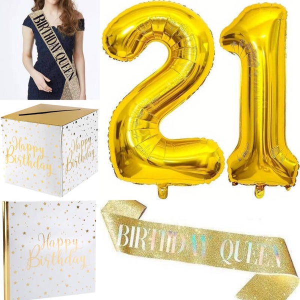 Happy 21 Birthday Queen set