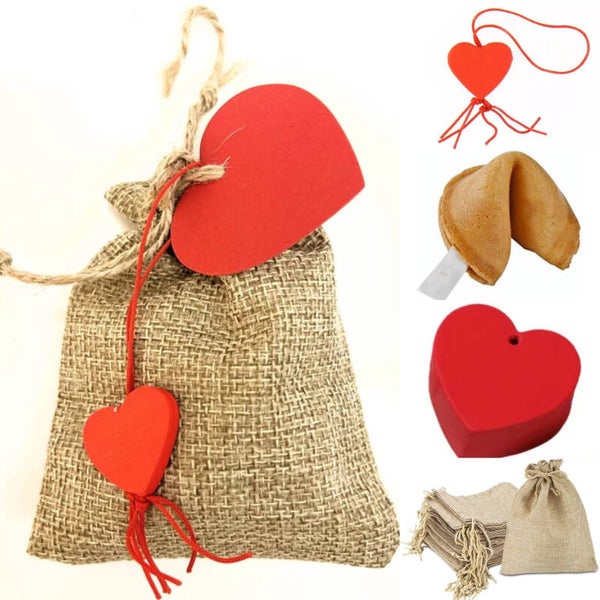 Bedankje/traktatie Love You met gelukspoppetje en -koekje