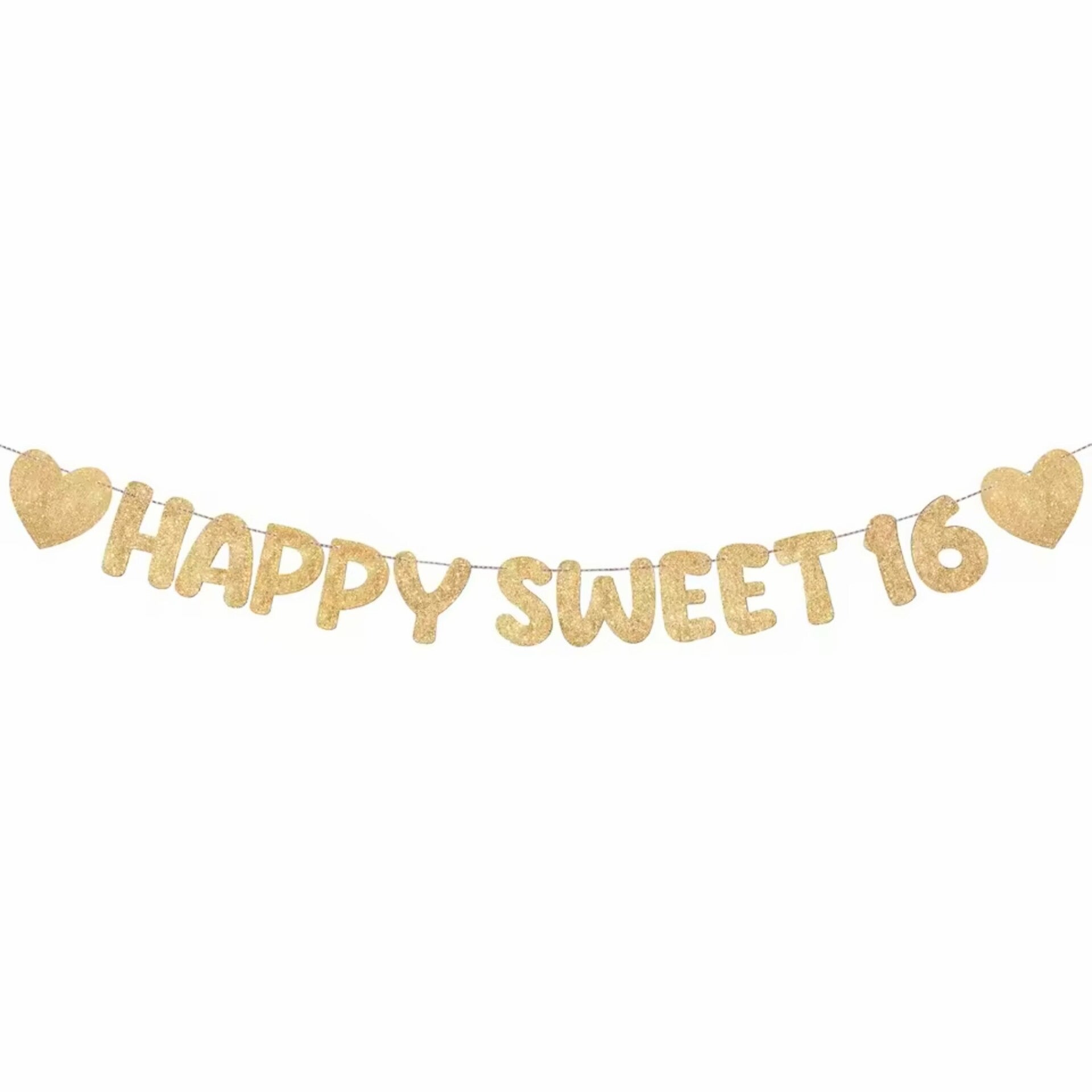 Banner Happy Sweet 16 goud