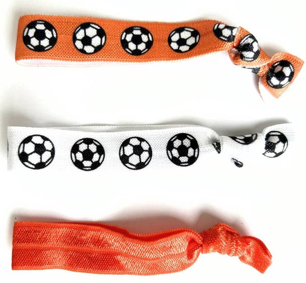 3 Elastische armbanden of haarelastieken Voetbal