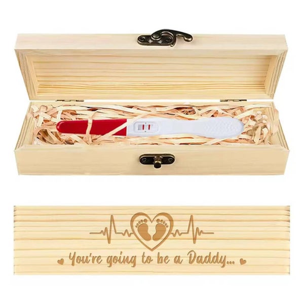 Licht houten zwangerschapsaankondiging You're going to be a Daddy...