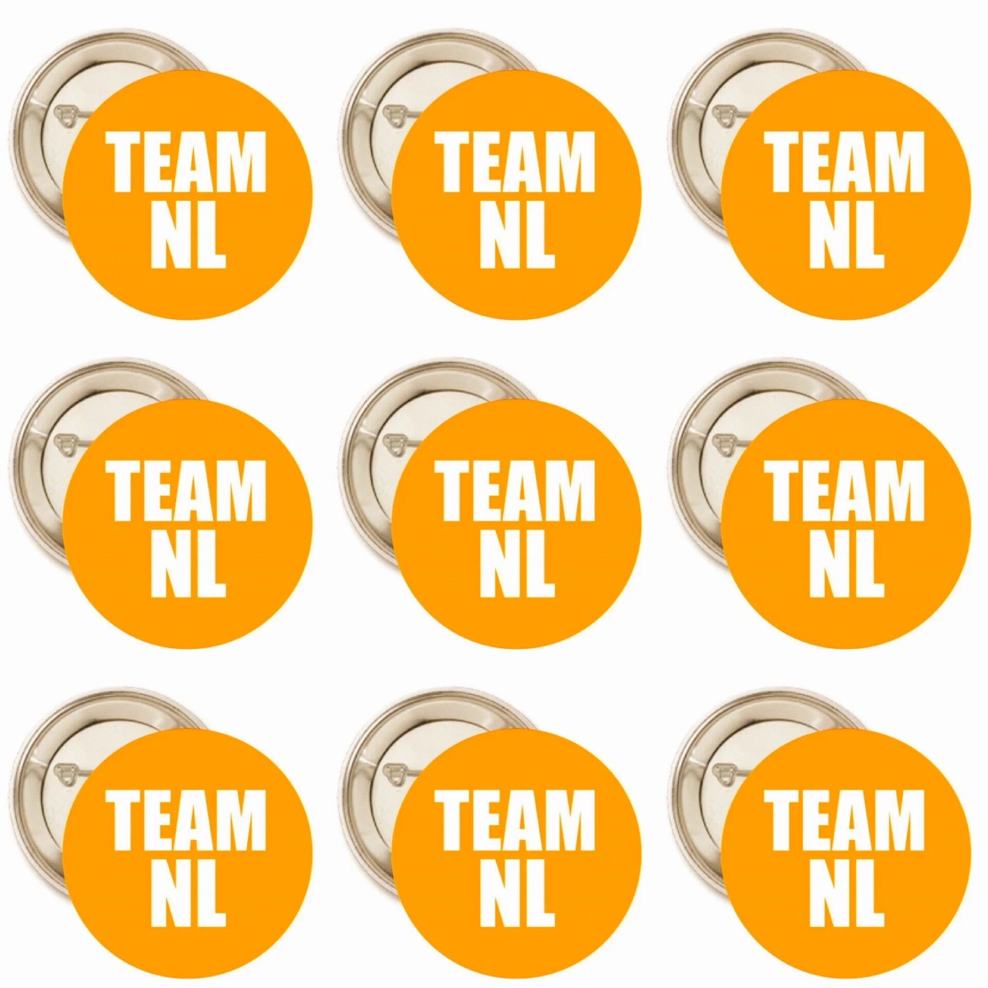Oranje Team NL button set 9-delig