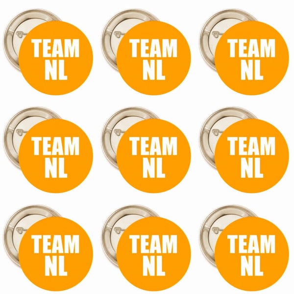 Oranje Team NL button set 9-delig