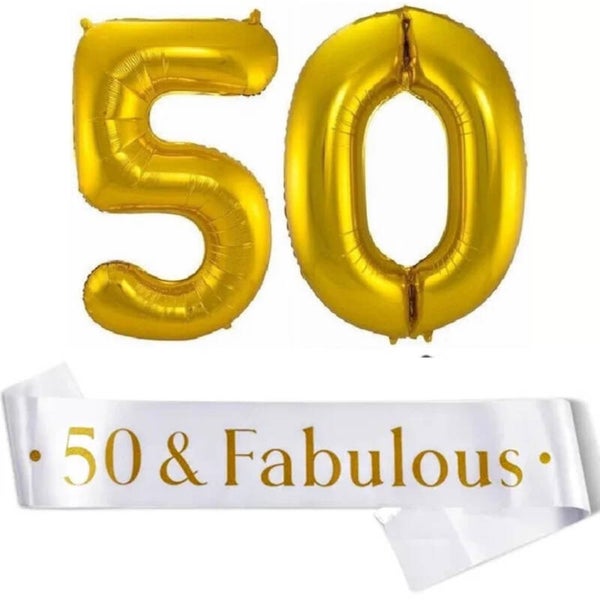 Sjerp en ballonnen set 50 & fabulous