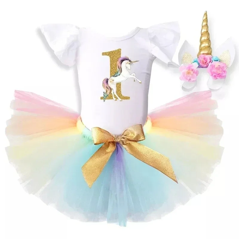3-delige eerste verjaardag set Unicorn Dream