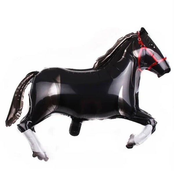 Grote folie ballon zwart paard