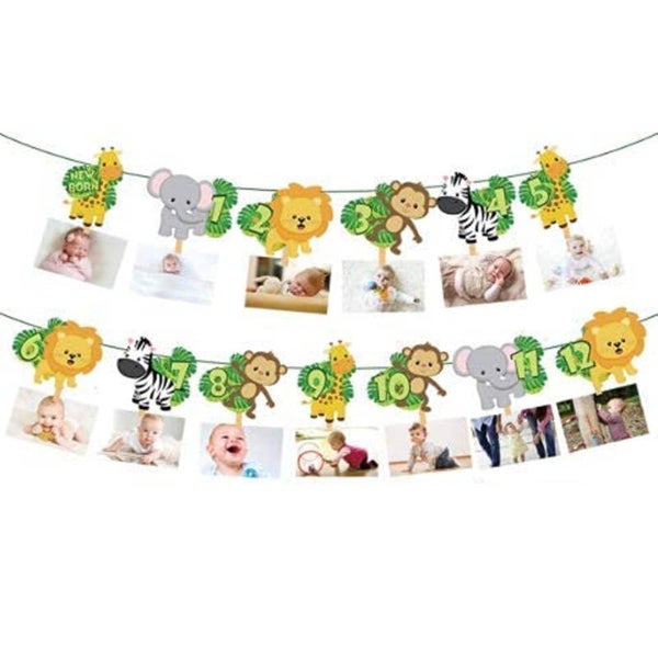 Milestone foto banner Jungle Animals