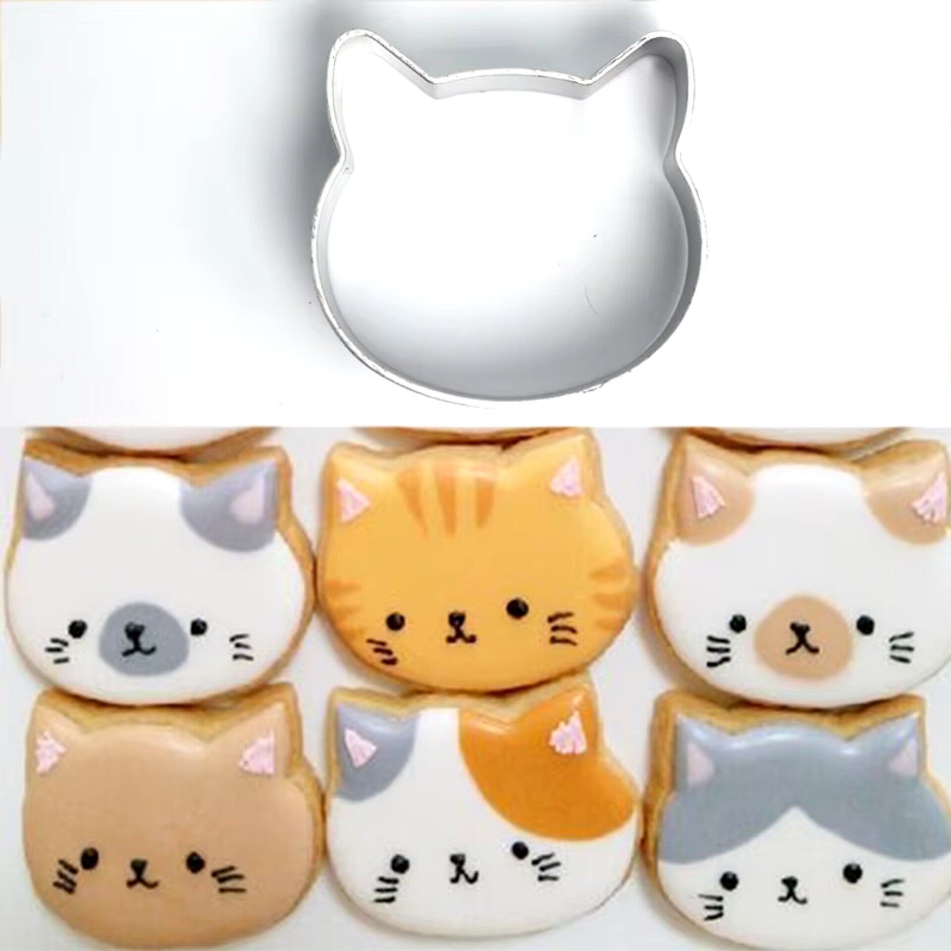 Poezen hoofdje koekjes vorm