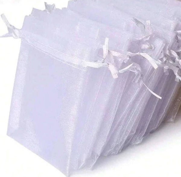 10 organza zakjes wit 10 x 12 cm