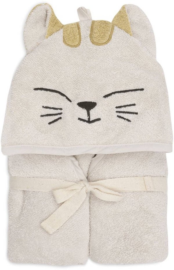 Jollein Badcape Baby - 100% Badstof Katoen - 75x75 cm - Charlie