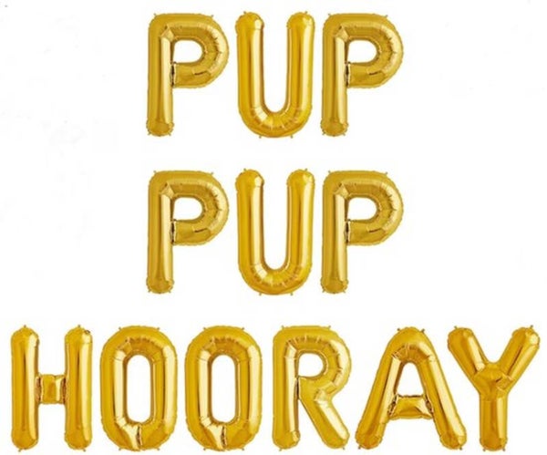 Pup Pup Hooray folie ballonnen set goud