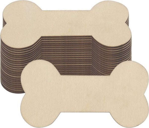 25 mini houten honden botjes