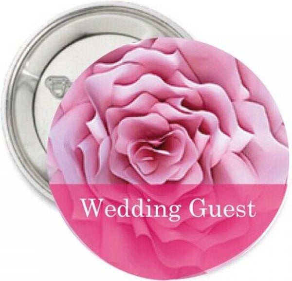 Button of (kleding)magneet Pink Love met of zonder eigen tekst