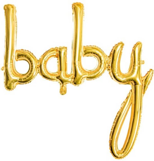 Baby folie ballon in de kleur goud