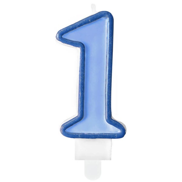Kaars 1 blauw
