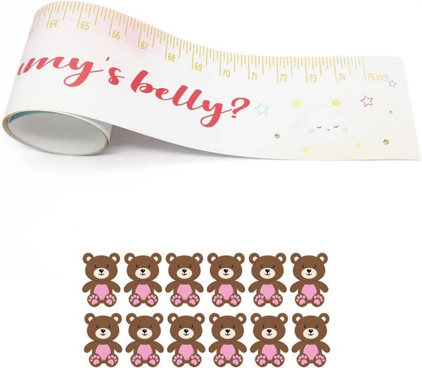 Hoe Groot is Mama's Buik meetlint/spel roze