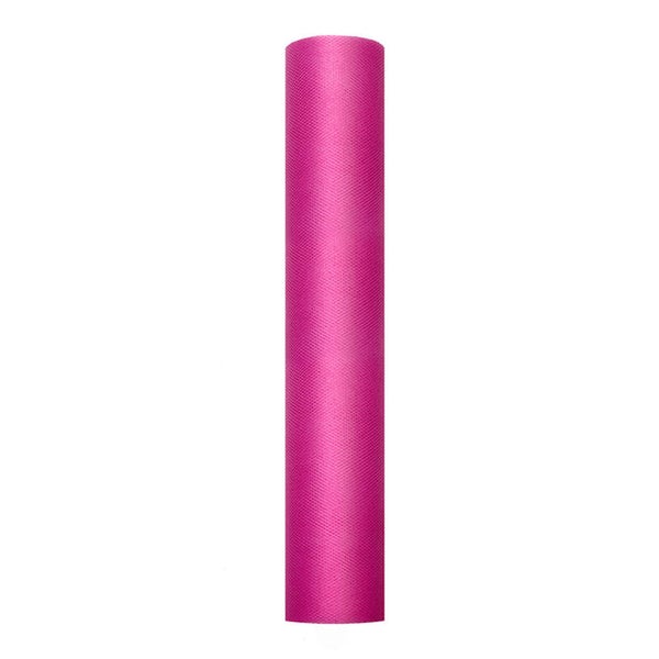 Tule rol van 30 cm breed en 9 meter lang fuchsia