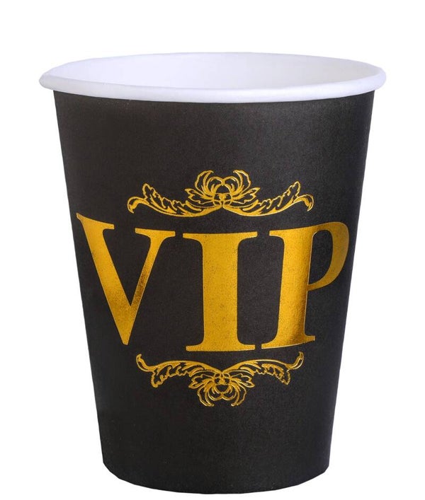 Bekertjes VIP zwart met goud