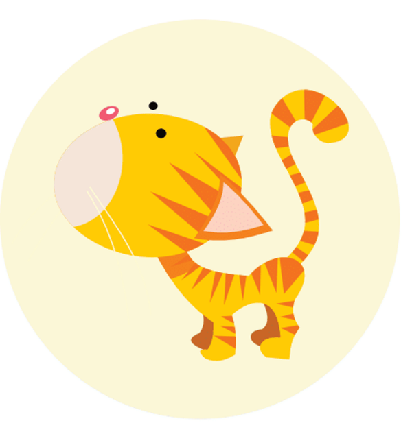 Button of kleding (magneet) Funny red kitten met of zonder eigen tekst