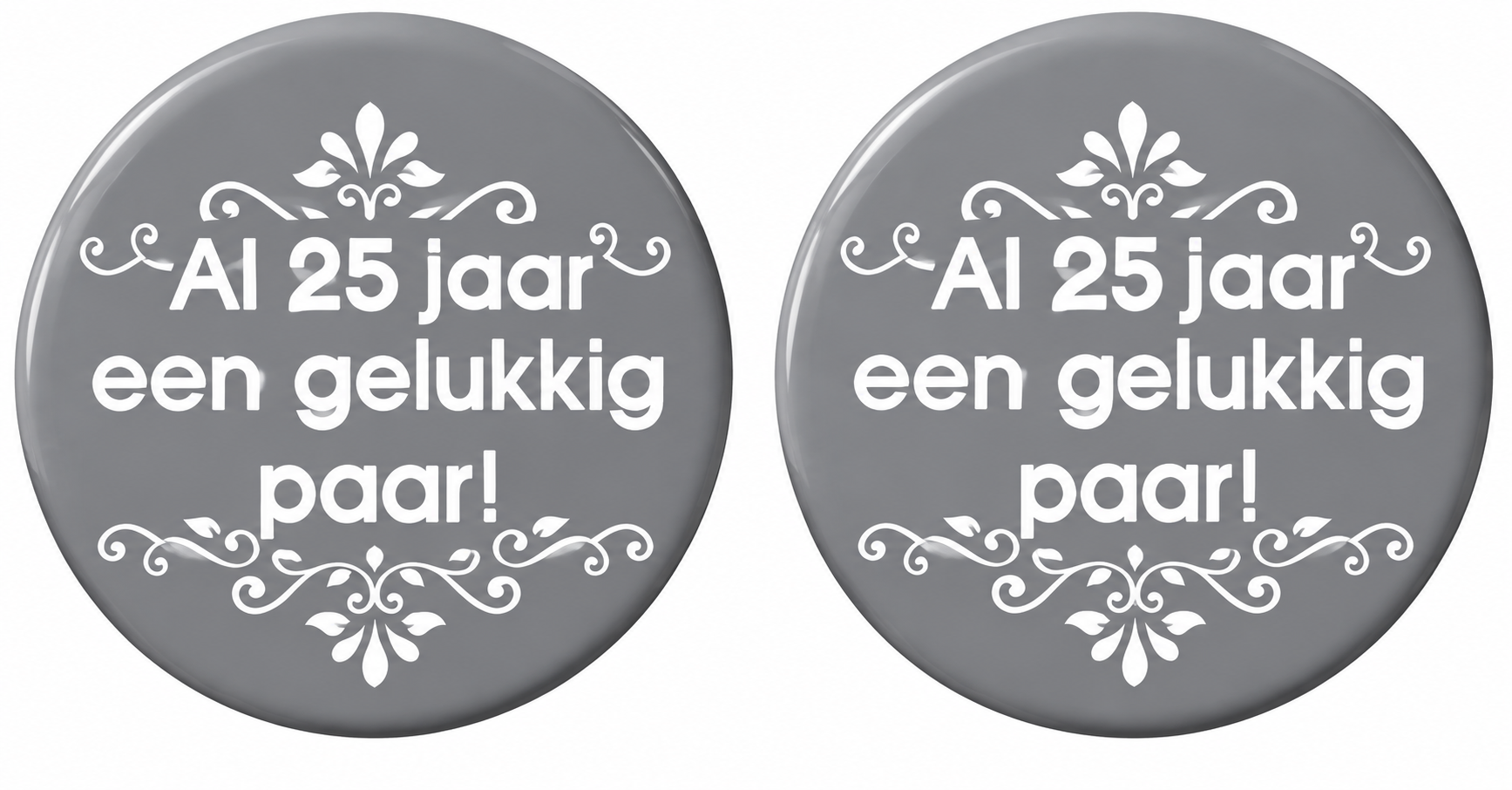 2 Buttons Al 25 Jaar een Gelukkig Paar