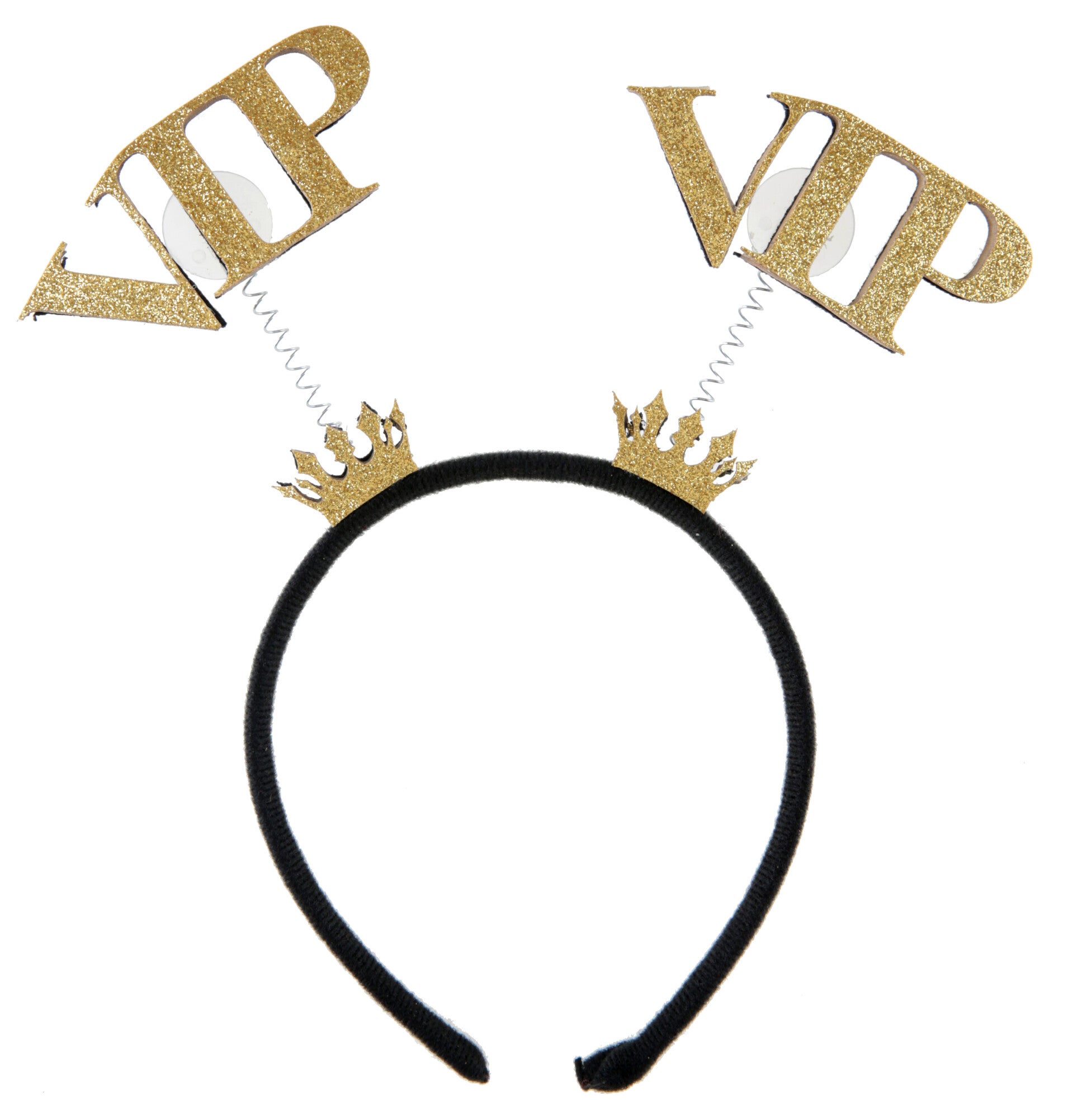 VIP hoofdband zwart met goud