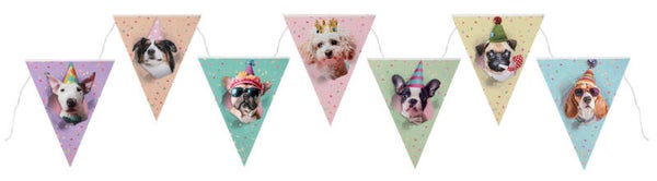 Honden vlaggenlijn multicolor
