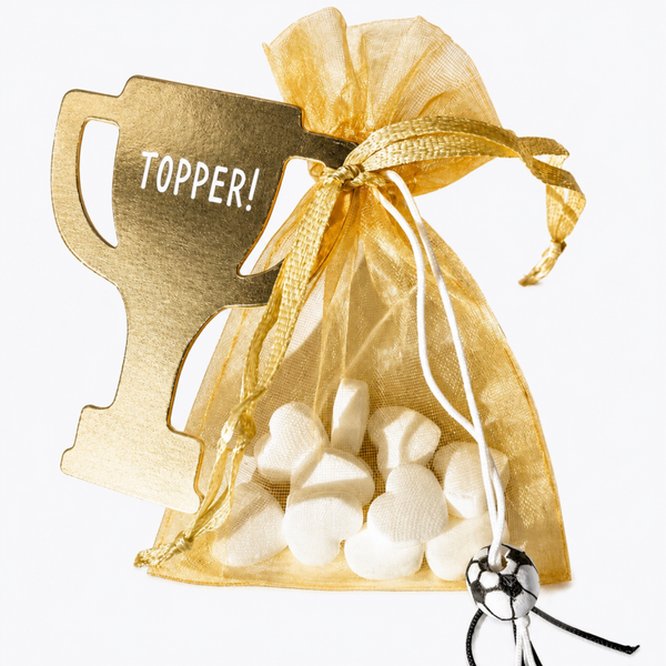 Bedankje/traktatie Voetbal Topper