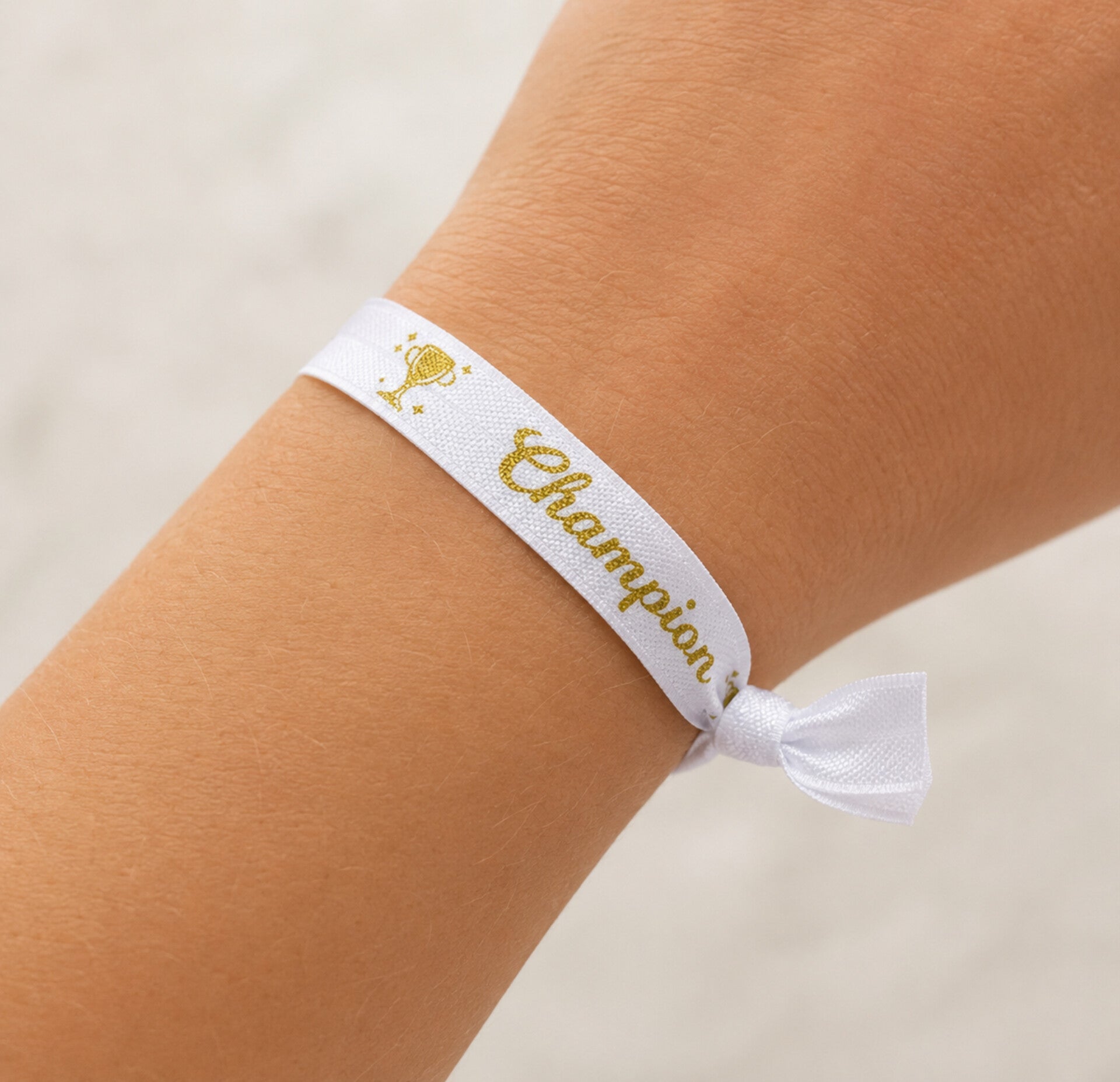 Elastische armband/haarelastiek Champion