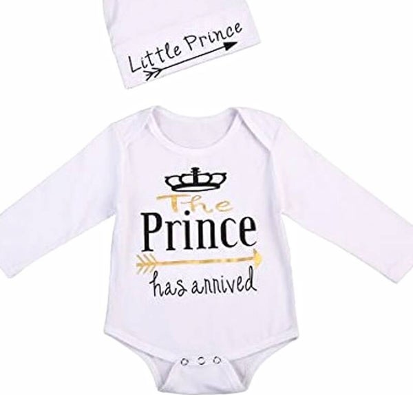 Baby cadeauset Little Prince met romper en muts