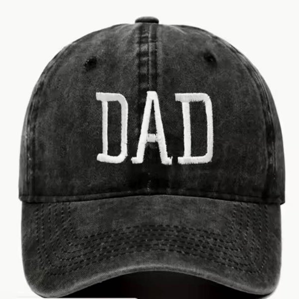 Cap Dad met geborduurde tekst zwart/antraciet
