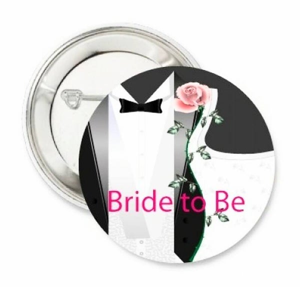 Button of kleding (magneet) Bride & Groom Classic met of zonder eigen tekst